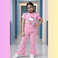 Girls Hello Kitty T-Shirt & Wide Leg Pants Set | Kids 2 Piece Outfit