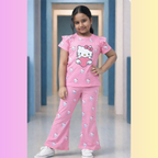 Girls Hello Kitty T-Shirt & Wide Leg Pants Set | Kids 2 Piece Outfit