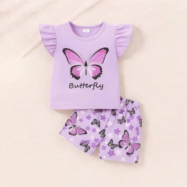 Baby & Kids 2pcs Printed T-shirt & Full Pant