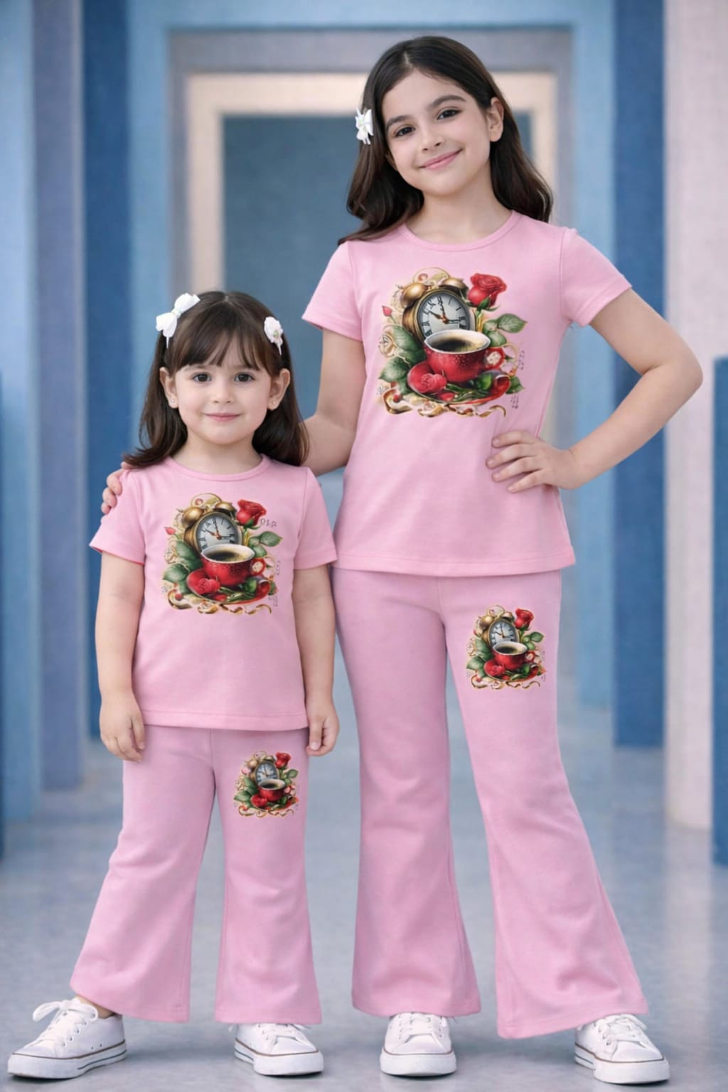 Baby & Kids 2pcs Printed T-shirt & Full Pant