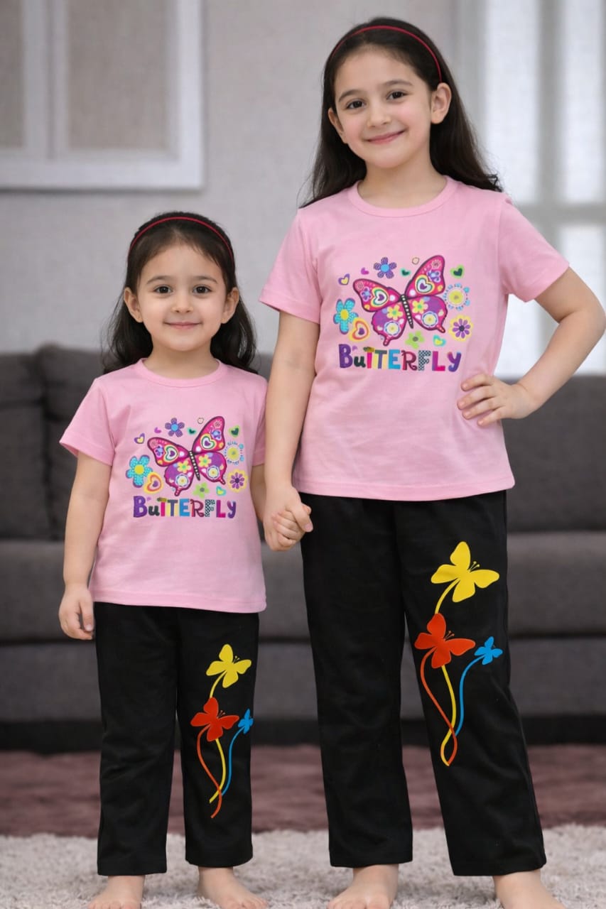 Baby & Kids 2pcs Printed T-shirt & Full Pant