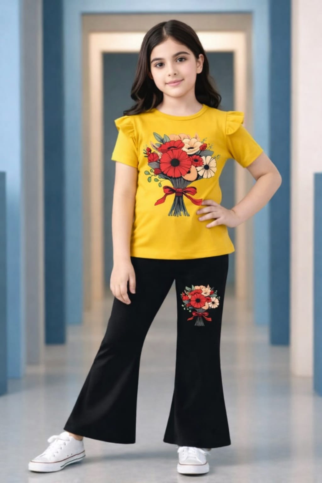 Baby & Kids 2pcs Printed T-shirt & Full Pant