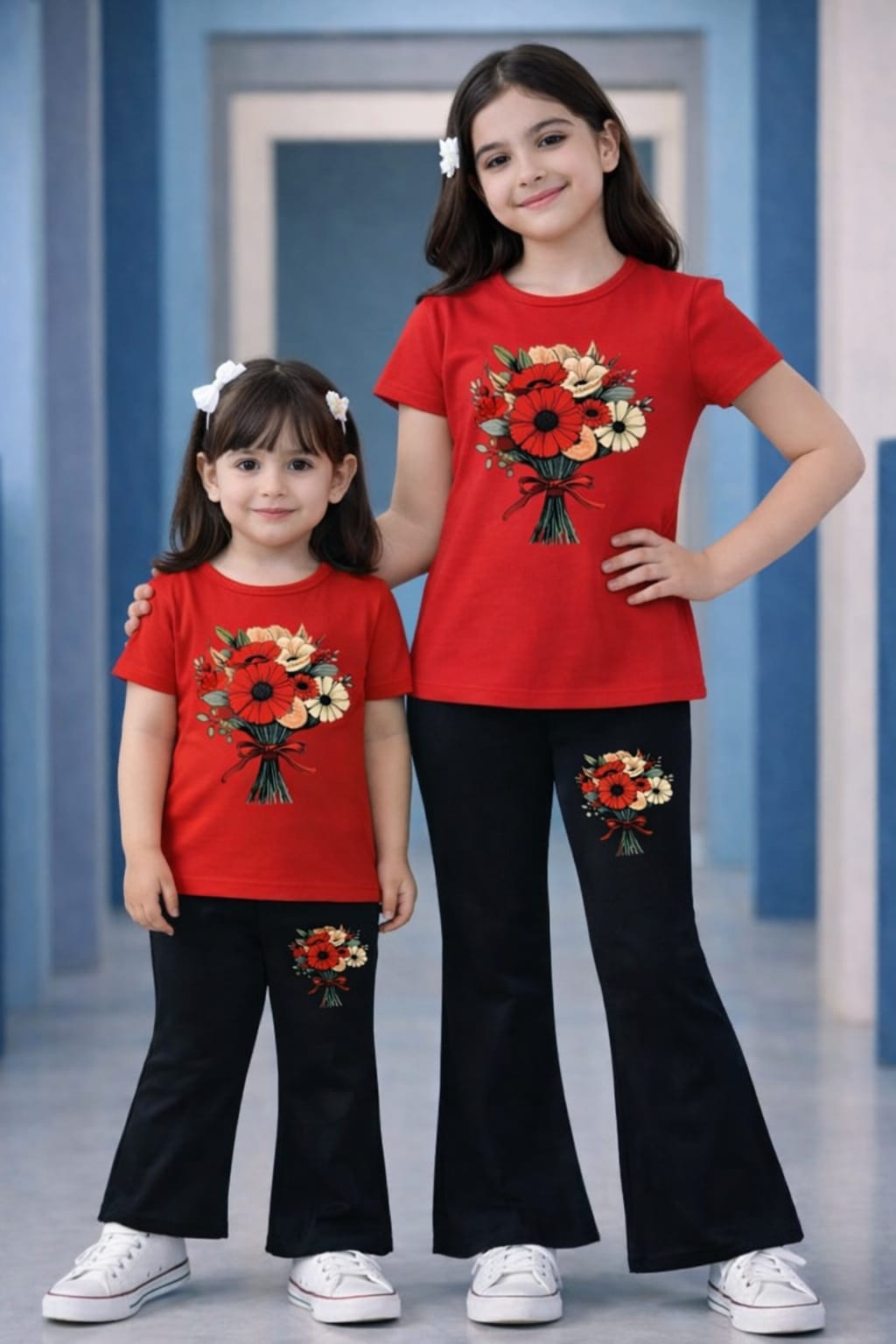 3d rad  T-Shirt & Striped Wide-Leg Pants Set