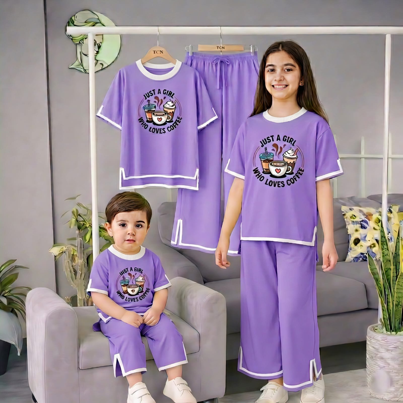 fara rani 2pcs Printed T-shirt & Full Pant