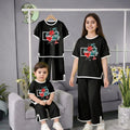 Fara black 2pcs Printed T-shirt & Full Pant