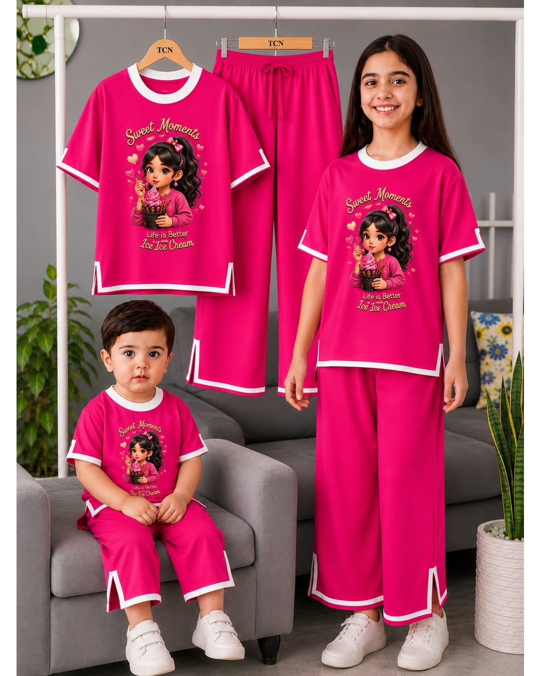 Fara 2pcs Printed T-shirt & Full Pant