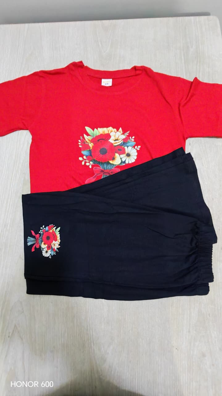 3d rad  T-Shirt & Striped Wide-Leg Pants Set