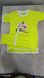 Fara lamon 2pcs Printed T-shirt & Full Pant