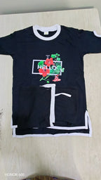 Fara black 2pcs Printed T-shirt & Full Pant