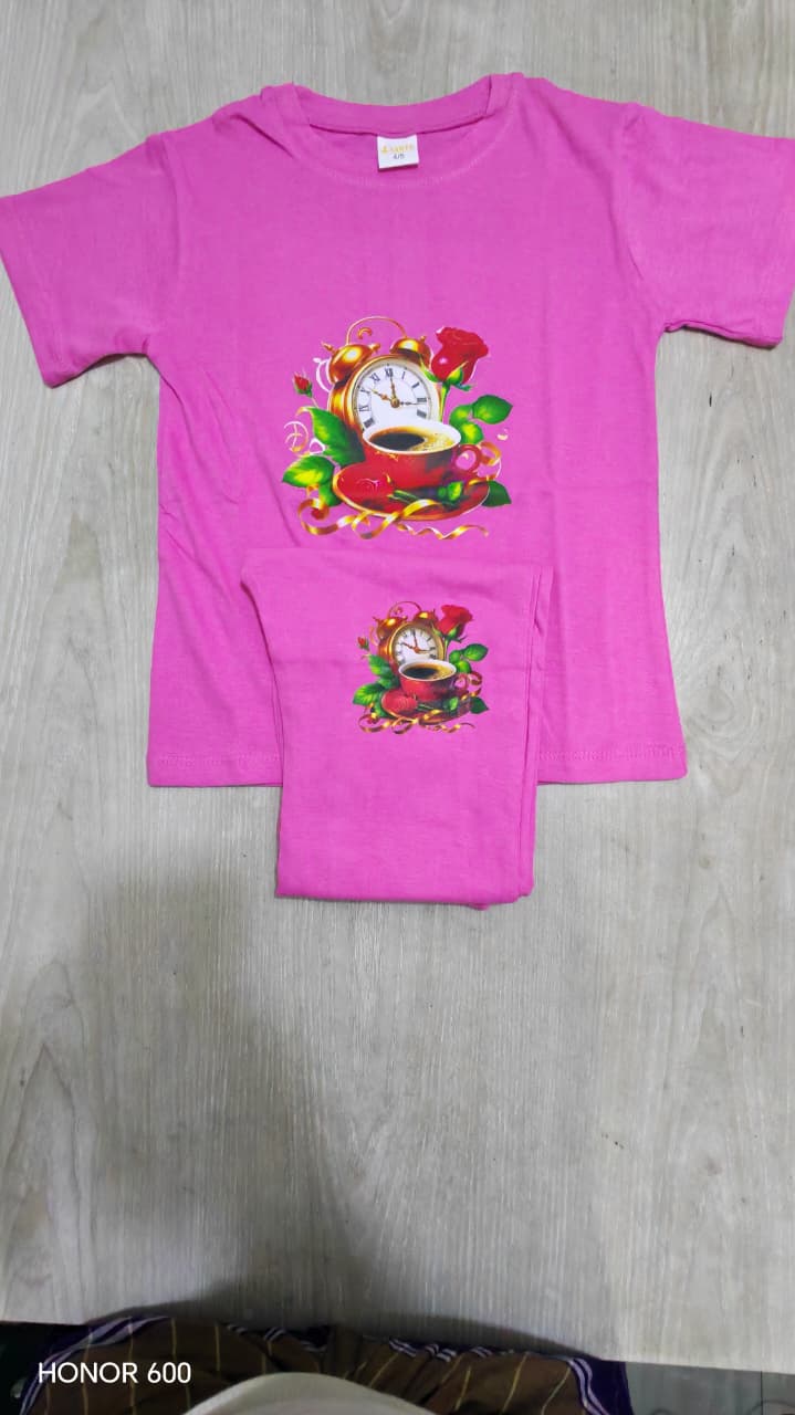 Baby & Kids 2pcs Printed T-shirt & Full Pant
