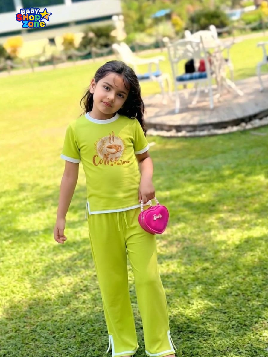 Fara lamon 2pcs Printed T-shirt & Full Pant