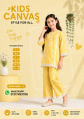 Frock Yellow 2pcs Printed T-shirt & Full Pant