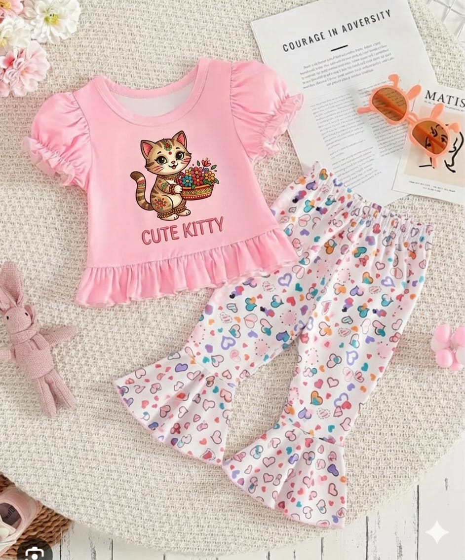 Baby & Kids 2pcs Printed T-shirt & Full Pant