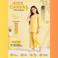 Girls yellow cotton 2-piece co-ord set with matching top and pants